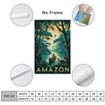 thumbnail image 2 of Tropical Amazon Classic Poster Retro Brazil Cityscape with Rivers & Lush Nature Canvas Poster, 2 of 8