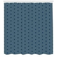 thumbnail image 3 of Ambesonne Geometric Shower Curtain, Classic Hexagons Pattern, 69"Wx84"L, Night Blue and Eggshell, 3 of 3