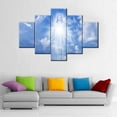 thumbnail image 4 of TISHIRON 5PCS Framed Canvas Wall Art Set,50"x24" Jesus Christ in Sky with Clouds Canvas Prints for Decor, 4 of 7