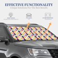 thumbnail image 4 of Naloa Polka Dot Print 2-Piece Windshield Sunshade,Foldable Car Front Window Sun Shades,for Most Sedans SUV Truck-Medium, 4 of 6