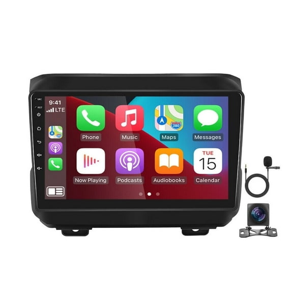 Touch Screen Car Radio for Jeep Wrangler 2018-2019 Android 13 Car Navigation 9-Inch Built-In Carplay Android Auto/2 32g DSP SWC/FM Radio Navi