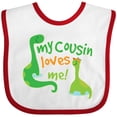 thumbnail image 3 of Inktastic My Cousin Loves Me Dinosaur Boys or Girls Baby Bib, 3 of 4
