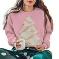 thumbnail image 2 of Christmas Sweatshirts for Women Oversized Fashion Vintage Xmas Holiday Tops Casual Christmas Sweater Long Sleeve Outfits Crewneck Fleece Sweatshirt Pullover Top, 2 of 7
