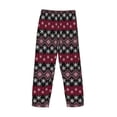 thumbnail image 6 of Balery red Minimalist Snowflake print Men's Pajama Pants,Ultra Lightweight Pjs,Lounge Pant-Small, 6 of 9
