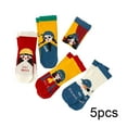 thumbnail image 3 of Esaierr 1-12 Years Girls Boys 5 Packs Dinosaur Socks for Kids Toddler,Cotton Crew Sock Fall Cartoon Student Mid-Calf Socks Set, 3 of 7