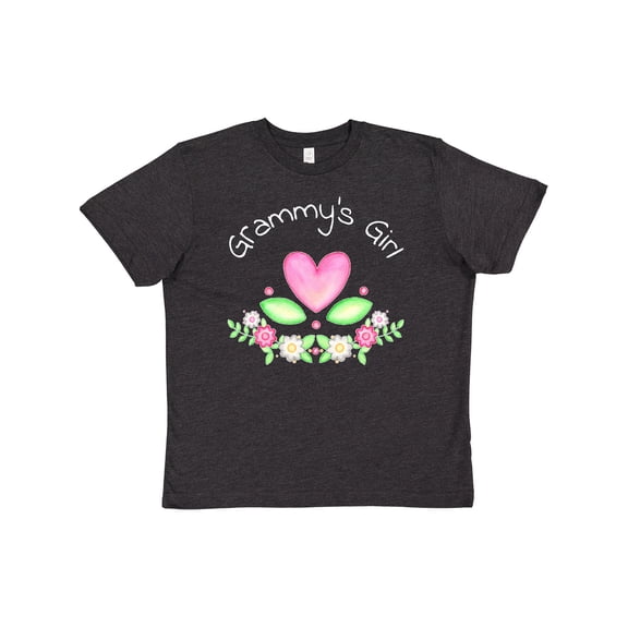 Inktastic Grammy's Girl- heart flowers Youth T-Shirt