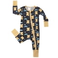 thumbnail image 3 of ATAIKU 3-24M Newborn Baby Zipper Footless Pajamas Bamboo Long Sleeve Footed Sleepers Sleep 'N Play for Infant Toddler Boys - Clouds Bear, 3 of 8