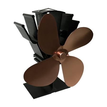 

Ovzne 4 Blades Heat Powered Stove Fireplace Fan for Home Wood Log Burning Fireplace Circulating Warm Air Saving Fuel Efficiently Stove Fan Wood Stove Fans Fireplace Fan Heat Powered Fan Brown Clearanc