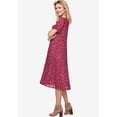 thumbnail image 2 of ellos Women's Plus Size Tie-Sleeve Dress - 12, Classic Red Floral, 2 of 3