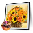 thumbnail image 2 of 5D bricolaje diamante pintura girasoles cruz puntada bordado pedrería mosaico Kit Hugtrwg Para estrenar, 2 of 9
