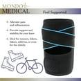 thumbnail image 3 of Mondo Medical Compression Sleeve Knee Brace - 12 to 15.5in Adjustable Knee Brace, 3 of 5