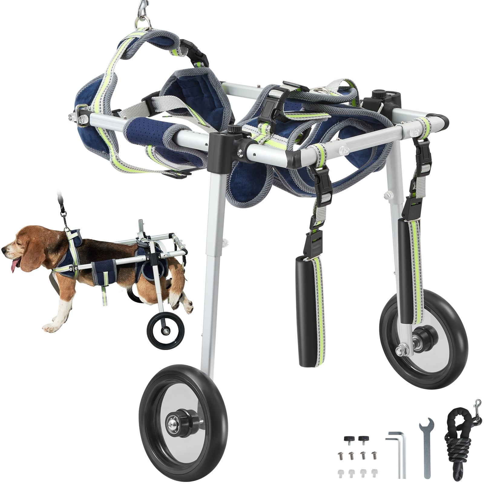 KFFKFF Pet Mobility Cart for Rear Legs, Lightweight & Customizable Support for Rehabilitation, Suitable for Pets with Injuries, Disabilities, or Weakness in Hind Legs (XS)