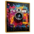 thumbnail image 2 of Designart "Colorful Cameras In Pop Art Style I" Pop Art Floater Framed Canvas Art Print, 2 of 5