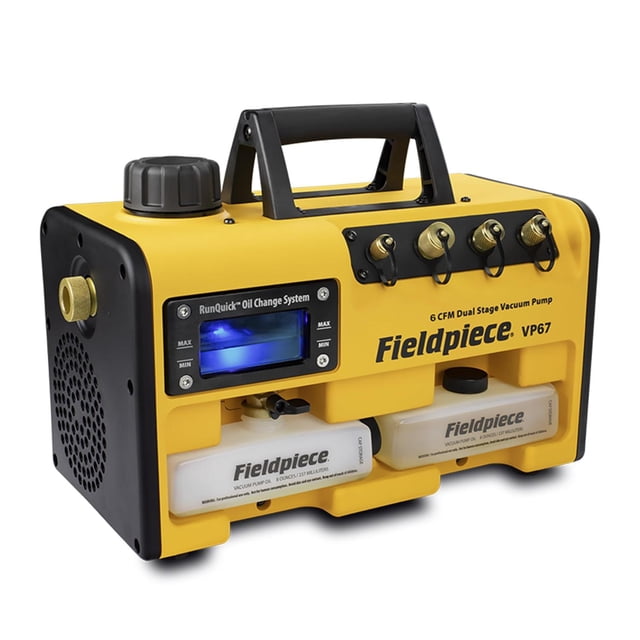 Bomba de Aspiradora Fieldpiece VP67 Portátil 6 CFM Motor CC Herramienta Profesional HVAC Compatible