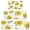 White Sunflower Petal, variant on Yellow Sunflower Seed Leaf Pattern Kitchen Rugs Sets Of 3,Kitchen Runner Rugs Non Skid Washable,Decorative Kitchen Floor Mats for Kitchen,Sink,Laundry,17"x30" 17"x47" 17"x59"