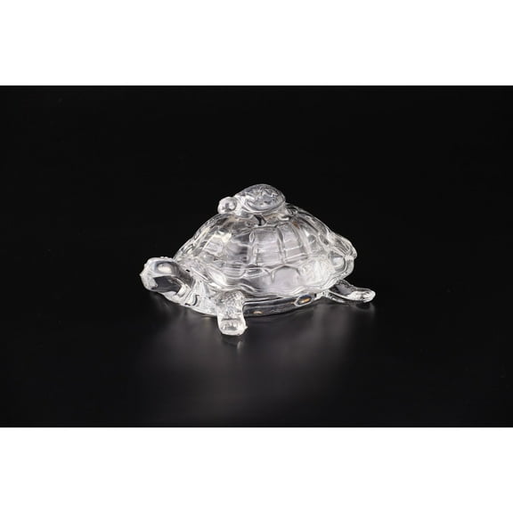 CC Home Furnishings 7" Clear Aquatic Glass Turtle Figurine