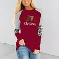 thumbnail image 2 of Christmas Long Sleeve Shirts for Women Merry Christmas Print T Shirt Xmas Leopard Tree T-shirt Holiday Graphic Tee Tops, 2 of 5