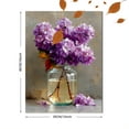 thumbnail image 3 of Glass Vase Lilac Bloom Canvas Wall Art, Soft Beige Background Floral Print, Timeless Home Wall Decor, 3 of 8