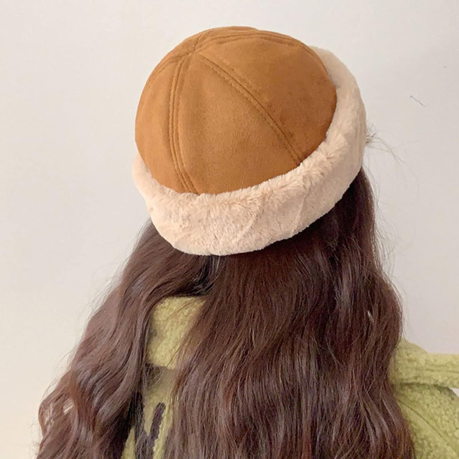 CoCoMangos Winter Suede Hats for Women Thick Bonnet Solid Colors Cap Skulls Beanies Short Curling Women Caps