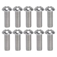 thumbnail image 3 of 30 Uds tornillo de cabeza de botón hexagonal A2 acero inoxidable M10x1.5 juego de rosca gruesa KitM10x30, 3 of 9