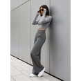 thumbnail image 6 of NELEUS Womens 31" Wide Leg Pants Athletic Yoga Leggings Casual Sweatpants Stretch Dress with Pockets,Gray,US Size 2XL, 6 of 11