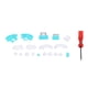 thumbnail image 2 of Juego de botones clave para consola de juegos con destornillador para controlador Switch Lite, color azul, 2 of 5