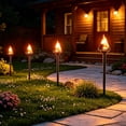 thumbnail image 5 of Solar Torch Light with Flickering Flame, Plastic Waterproof Large LED Garden Stake Lamp,for Halloween Decor Outside Garden Patio Pathway Yard Landscape Decoration, 5 of 9