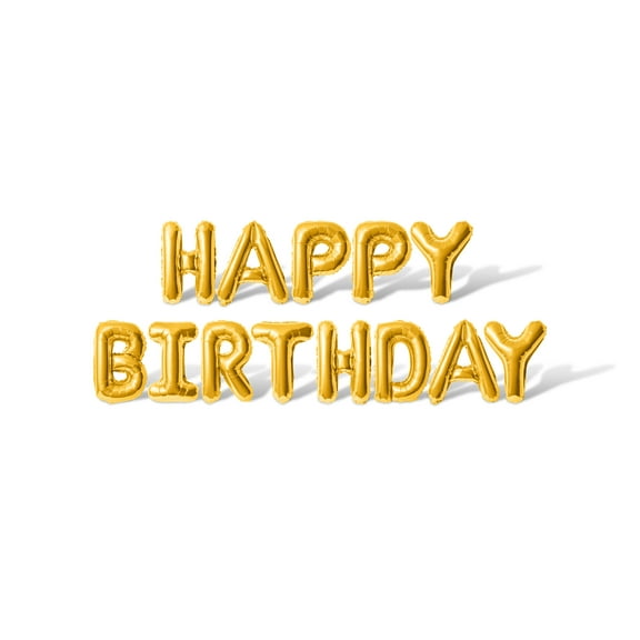 Letter Balloons - HAPPY BIRTHDAY 16" Inch Alphabet Letters Foil Mylar Balloon Birthday Party Banner (Gold)
