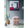 thumbnail image 3 of Meridian Furniture Hailey Collection Contemporary Velvet Ottoman, Pink, 3 of 3