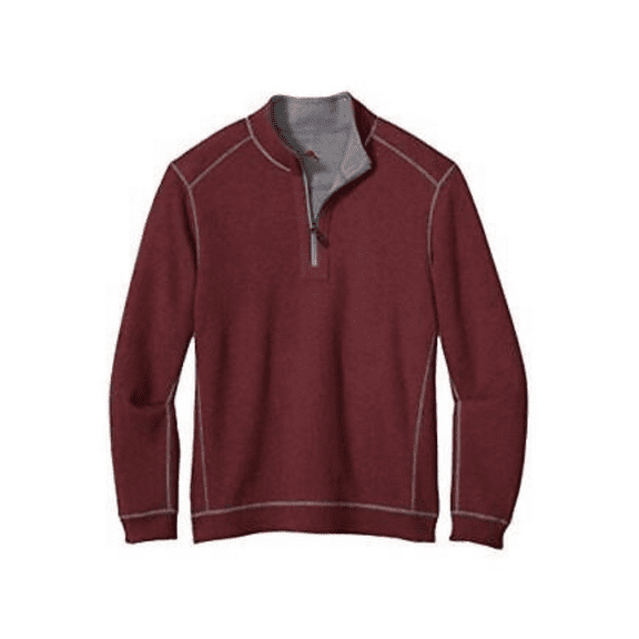 Tommy Bahama Men's Flipshore Zalf Zip Reversible Pullover Shirt-Small.