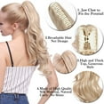 thumbnail image 4 of Sego Long Thick Claw Ponytail Hair Extension Synthetic Curly Real Hair Piece Big Wave Clip in Hair Extensions For Women, 4 of 10