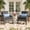 Black, variant on Ovios Patio Chairs Set of 2 All-Weather Wicker Patio Furniture Chairs Set Rattan High-Back Outdoor Armchairs with Cushions, Denim Blue