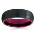 thumbnail image 2 of Purple Tungsten Wedding Band Black Tungsten Ring Anniversary Ring Men & Women Purple Tungsten Ring 6mm Ring, 2 of 2