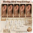 thumbnail image 3 of YOUNGYUE Silver Plated CZ Hoop Earrings for Women, Hypoallergenic Rhinestone Earrings, Jewelry Gifts,25-70mm, 3 of 6