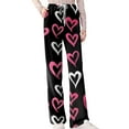 thumbnail image 4 of Youpwaven Valentine's Day Women's Heart Print Sleep Pajamas Pants - Soft Lounge Pants for Women, Drawstring Waist Loose Fit Nightwear for Romantic Evenings, 4 of 7