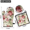 thumbnail image 6 of Pioneer Flower Floral Print Pattern Kitchen Oven Mitt and Pot Holder Sets 2 Pcs for Baking, Cooking and Grilling, Heat Resistant Up To 392 °F, 6 of 7