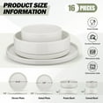 thumbnail image 6 of Vesteel 16 Pieces Dinnerware Sets, Premium Stoneware Dishes Set for 4, Speckled Plates and Bowls Set for Home Restaurant, Microwave and Dishwasher Safe - Off-white, 6 of 10