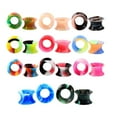 thumbnail image 2 of lionlar 11 Pairs Silicone Double Flared Flexible Ear Plug Tunnel Assorted Color 12mm, 2 of 9