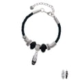 thumbnail image 2 of Delight Jewelry Silvertone 3-D Black Running Shoe Granddaughter Celtic Knot Leather Bead Bracelet, 7"+2" Extender, 2 of 4