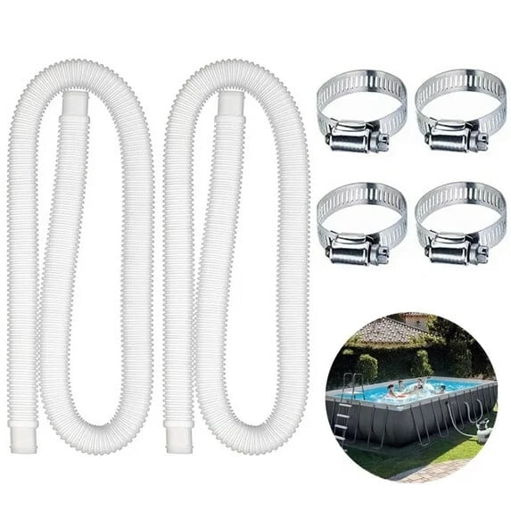 1.25-Inch Pool Hoses for Above Ground Pools, 1.25" Diameter Pool Pump Replacement Hose, 59" Long Filter Pump Hose, Compatible with IIn-texx 607 and 637 Pool Hose Pump