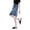 Blue, variant on PMVFHDE Long Skirts For Women High Waisted Denim Plus Size Casual A Line Midi Split