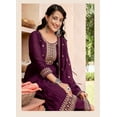 thumbnail image 4 of Traditional Vichitra Silk Salwar Suit with Fancy Work,Cultural Wear for Women, 4161, 4 of 9