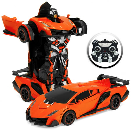 Best Choice Products 1:16 Scale Large Size Kids Interactive Transforming RC Remote Control Robot Drifting Sports Race Car Toy w/ Sounds, LED Lights - (Best Forex Robot Reviews)