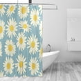 thumbnail image 2 of Daisy Pattern Shower Curtain for Bathroom Modern Bathroom Decor Waterproof Washable Fabric Shower Curtains with 12 Hooks for Hotel Bathroom Bathtubs 60x72 Inch, 2 of 6