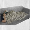 thumbnail image 6 of Victorian Soft Flannel Fleece Throw Blanket, Old Fashioned Style Swirling Flowers Damask Art, Cozy Plush for Indoor and Outdoor Use, 60" x 80", Taupe and Tan, by Ambesonne, 6 of 6