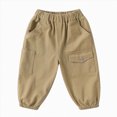 thumbnail image 5 of Gibobby Boys Pants Toddler Boy Pants Joggers Sweatpants For 12 18Months 2T 3T 4T 5T Kids Boys Soft Casual Cargo Pants With Drawstring Boys School Pants Toddler Sweatpants(1-2 Years,Khaki), 5 of 6