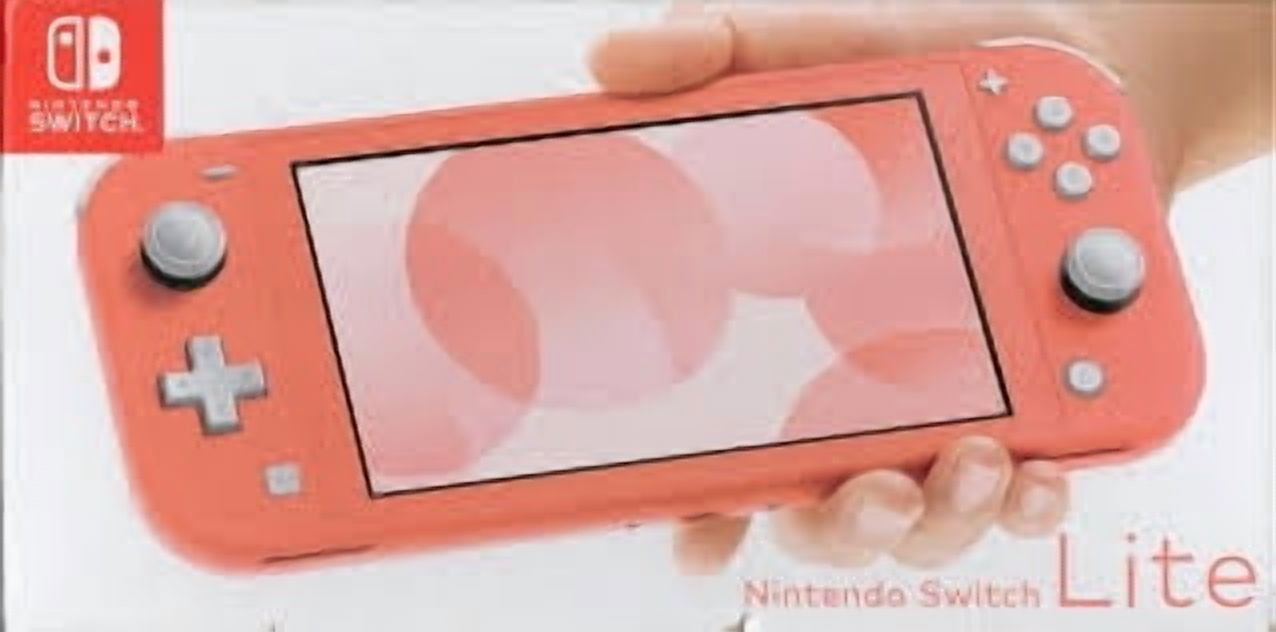 Nintendo Switch Lite Coral Gaming Console with Super Odyssey Bundle (Region Free)