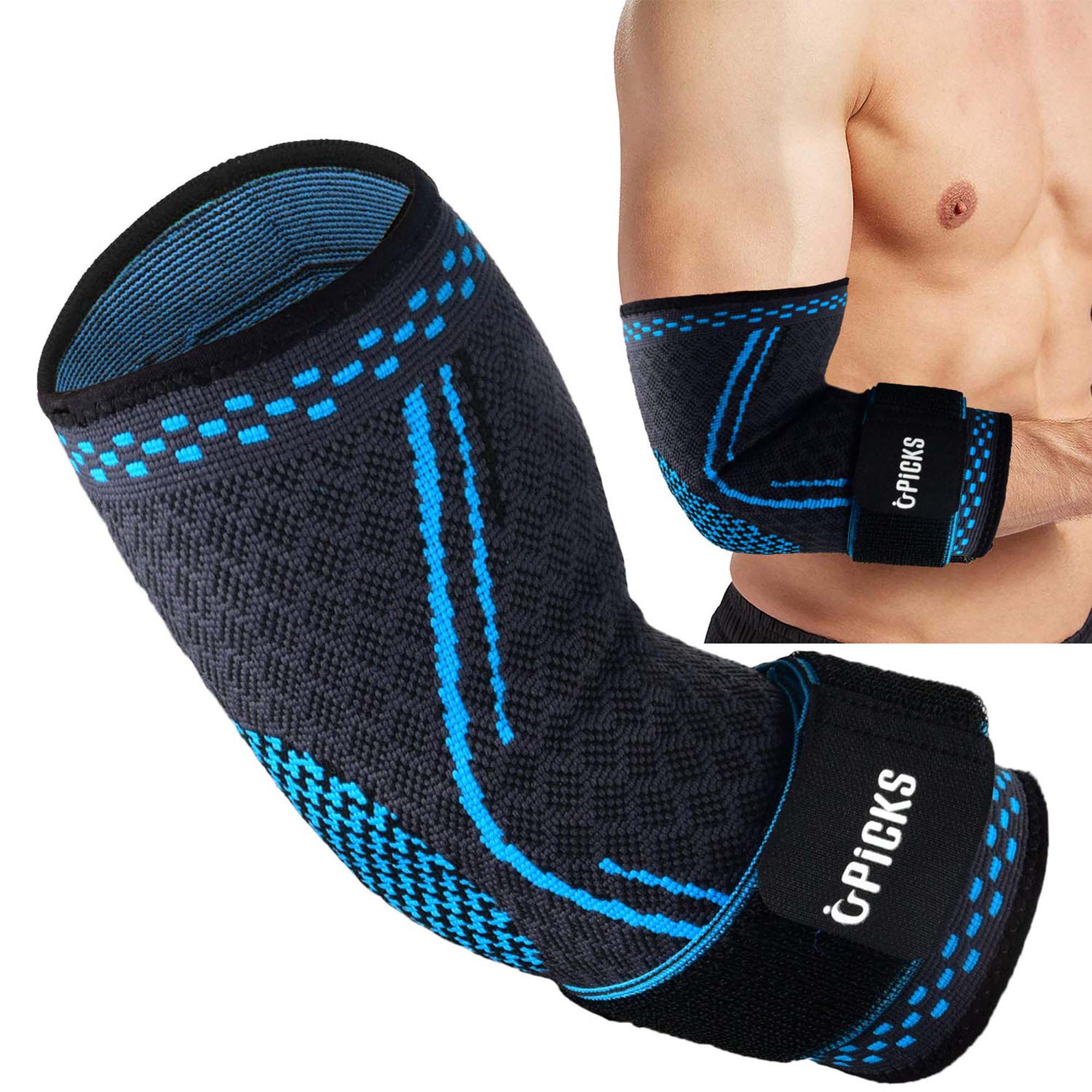 Elbow Brace for Men, Tennis Golfers Elbow Brace Wrap Arm Support