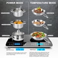 thumbnail image 2 of Duxtop LCD Portable Double Induction Cooktop, 1800W Electric Countertop Burner, 9620LS/BT-350DZ, 2 of 8