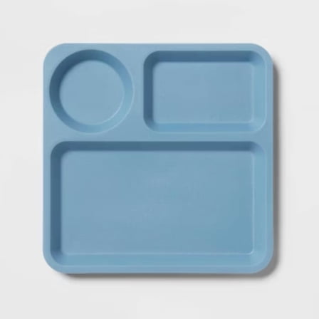 10" Plastic Kids' Square Divided Plate